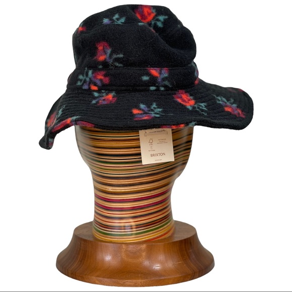 BRIXTON Dylan Bucket Hat - Floral Polar Fleece NWT sz XS/S - Picture 4 of 7